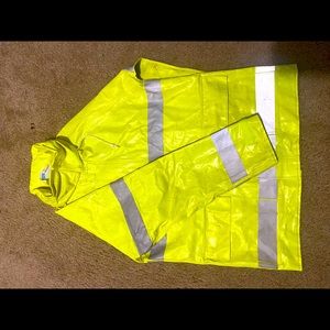 High visibility rain jacket